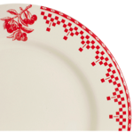 Assiette plate Damier Rouge - Comptoir de Famille