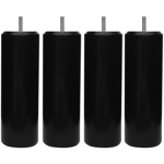 Jeu de 4 pieds cylindriques Ø70XH150 - Noir 